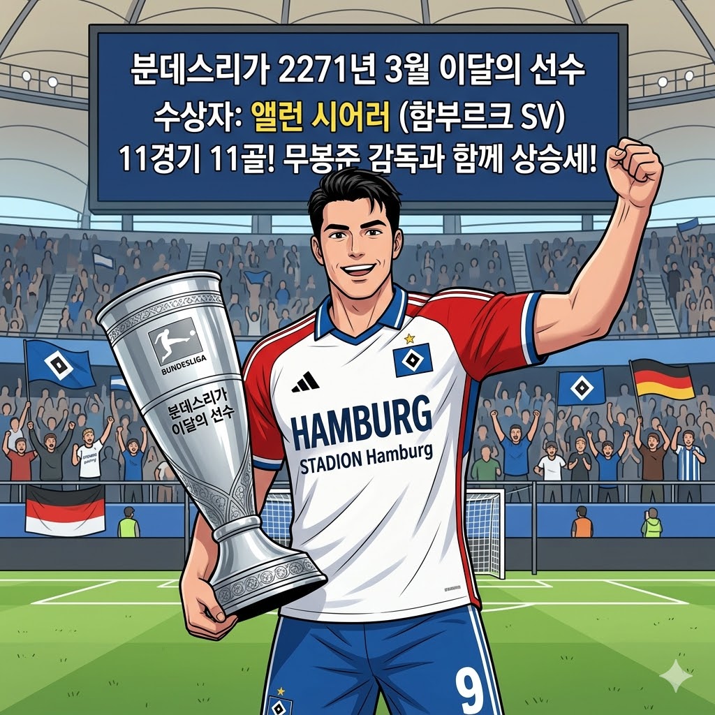 경기당 1골! 시어러, 분데스리가 3월의 사나이 등극