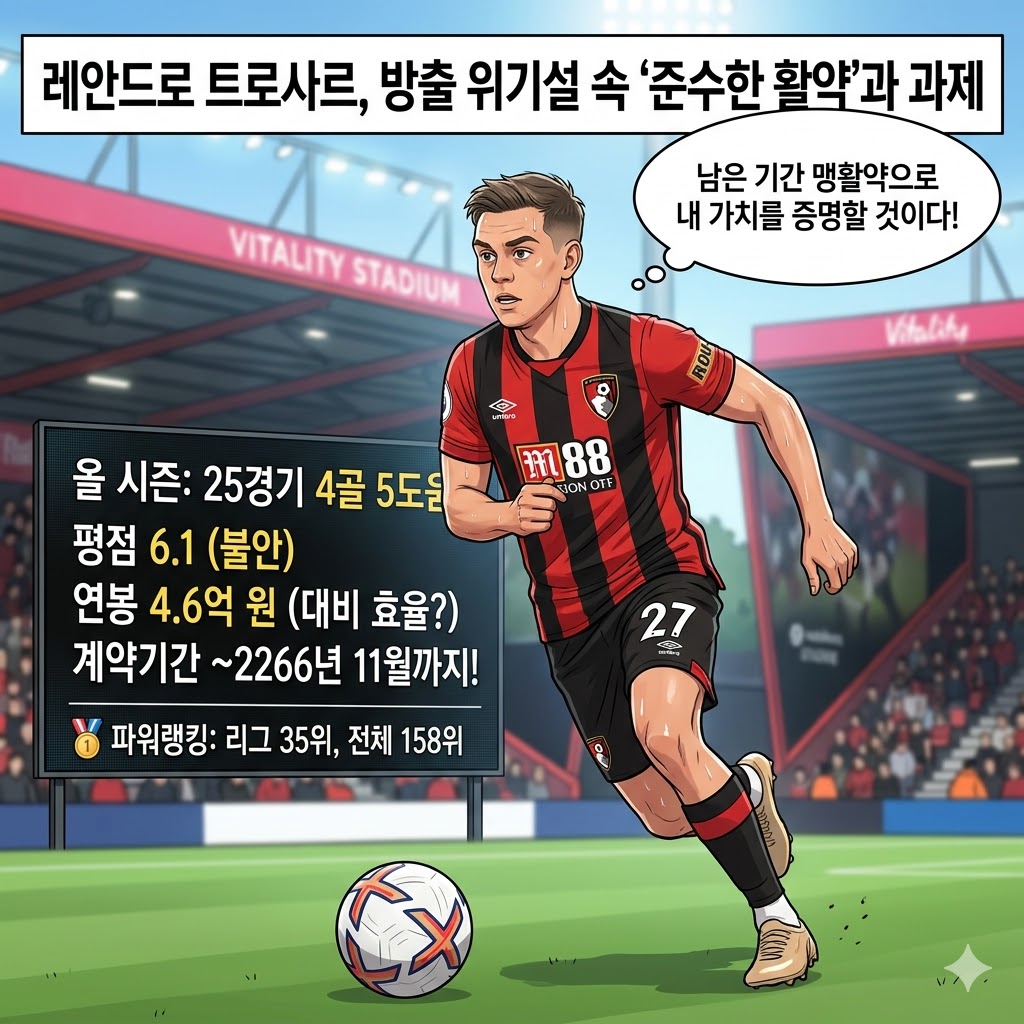 트로사르 방출 위기? 46억 연봉 값 못하나