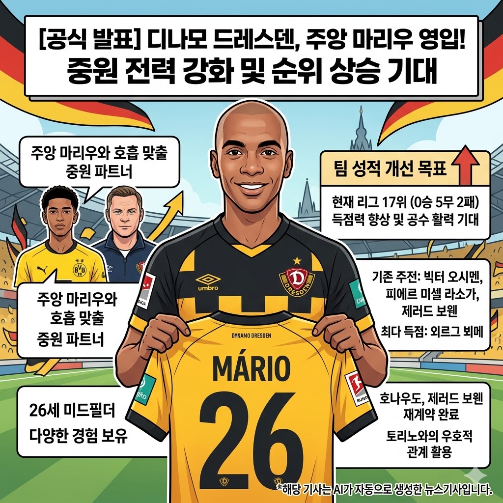 디나모 드레스덴, [중원 보강] 주앙 마리우 영입!