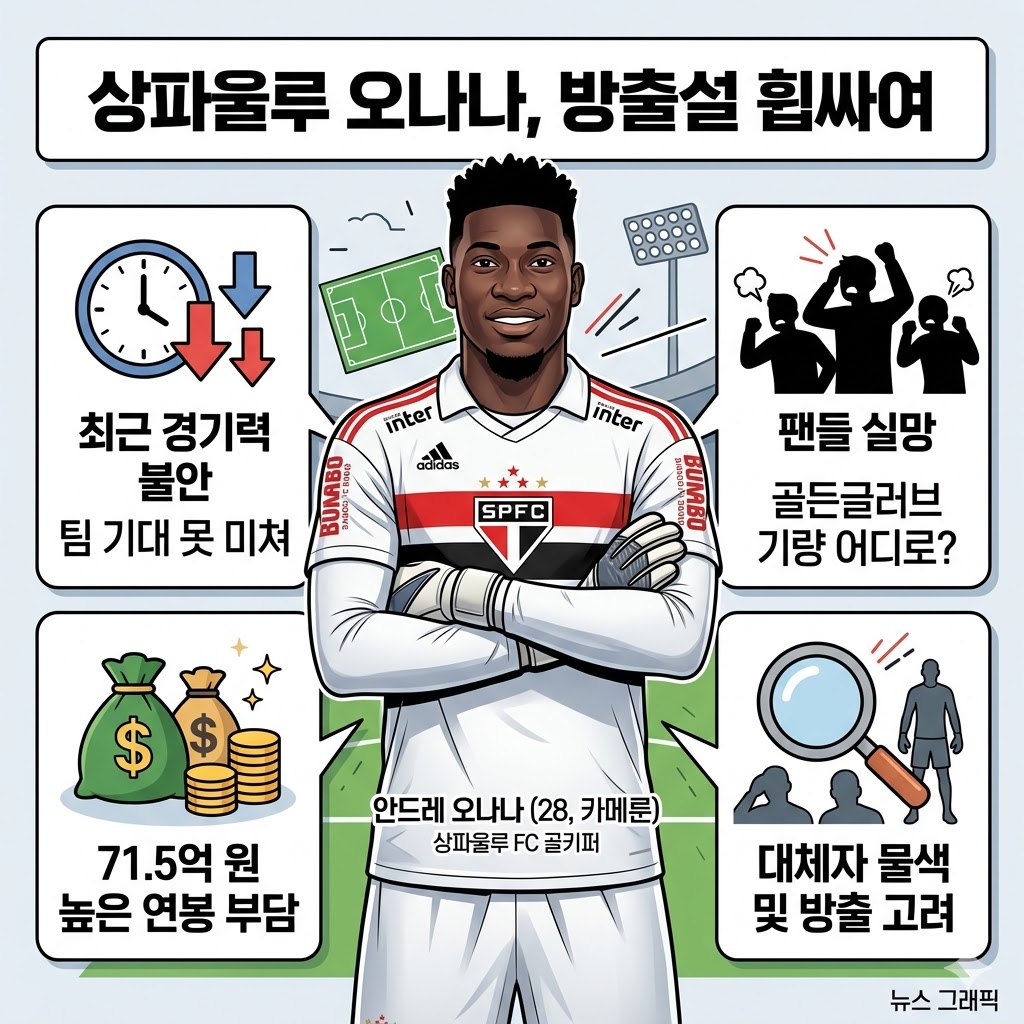 오나나, 71억 연봉값 못하나? 방출설 `솔솔`