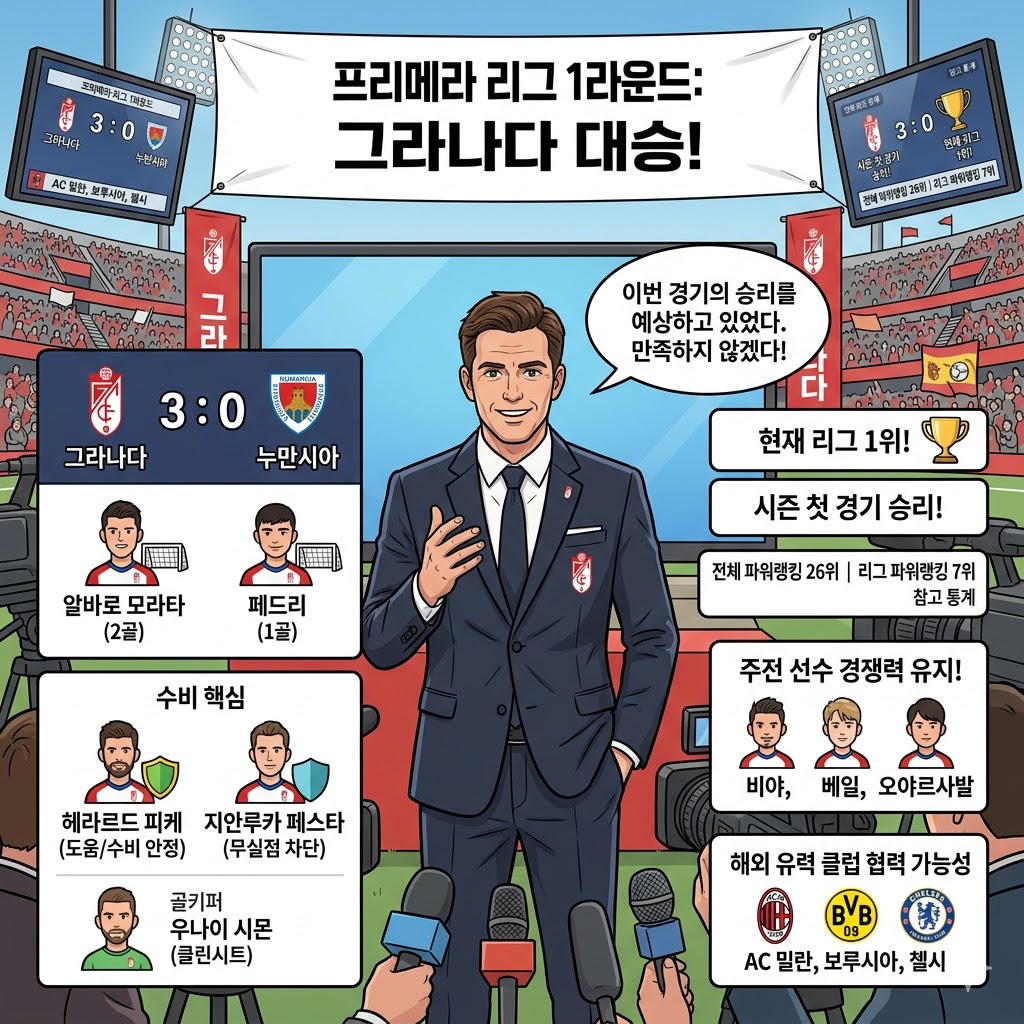 그라나다, 3-0 완승 예고한 감독의 [자신감]이 적중했