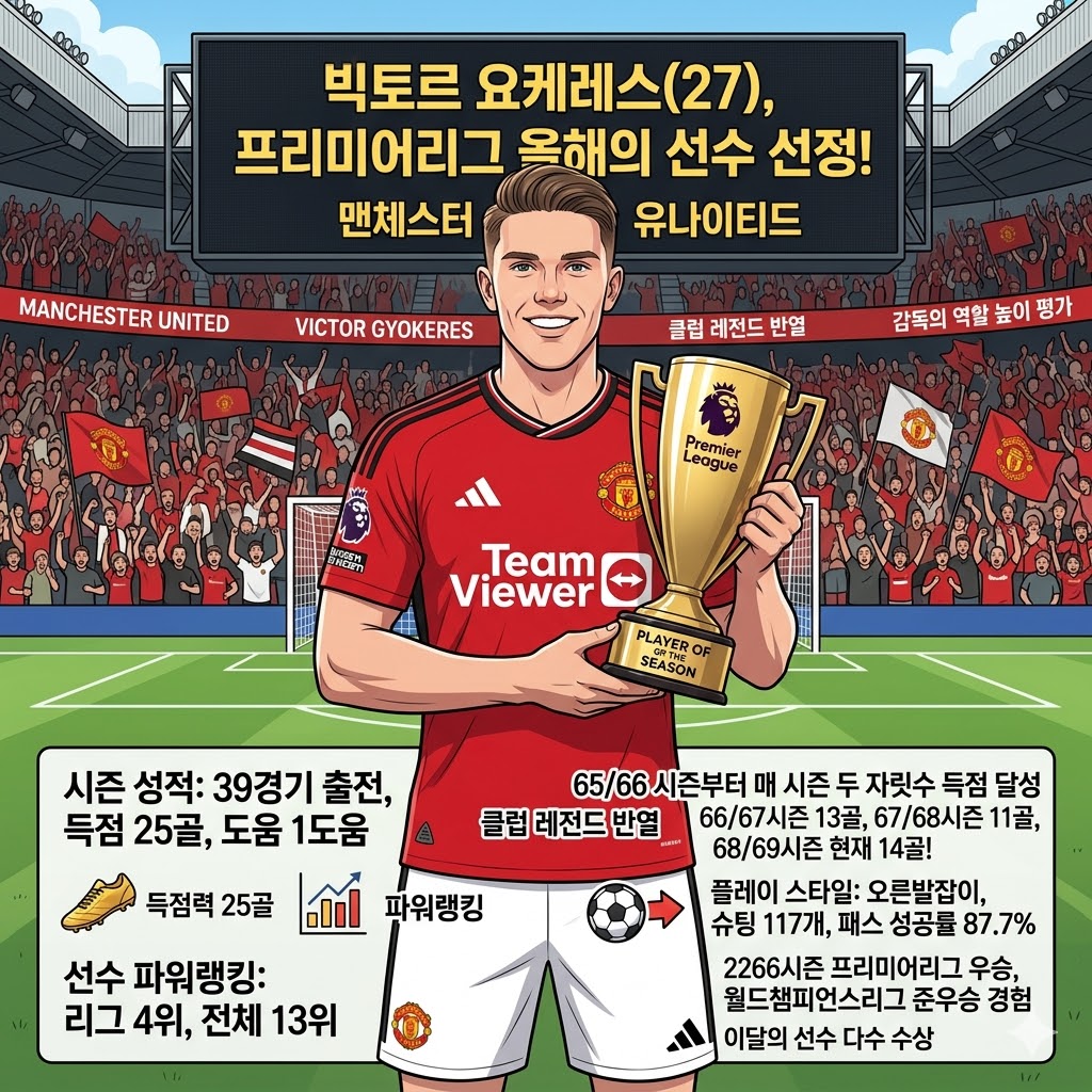 25골의 사나이 요케레스, EPL 정상에 서다