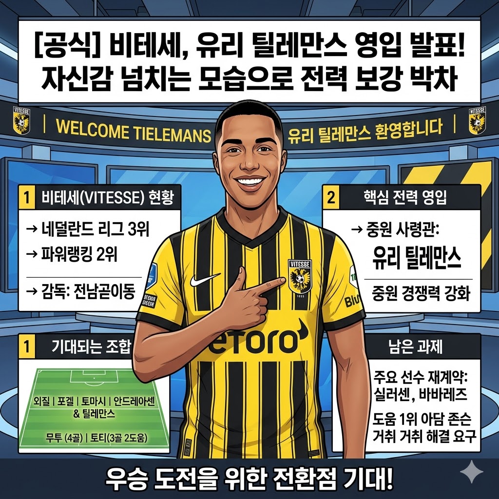 비테세, 틸레만스 영입으로 중원 풀가동 선언