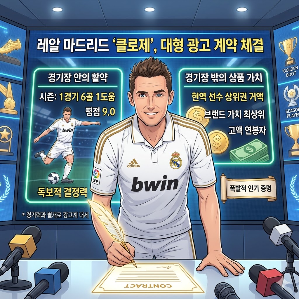 클로제, 1경기 6골 괴물 활약에 광고계도 [러브콜]