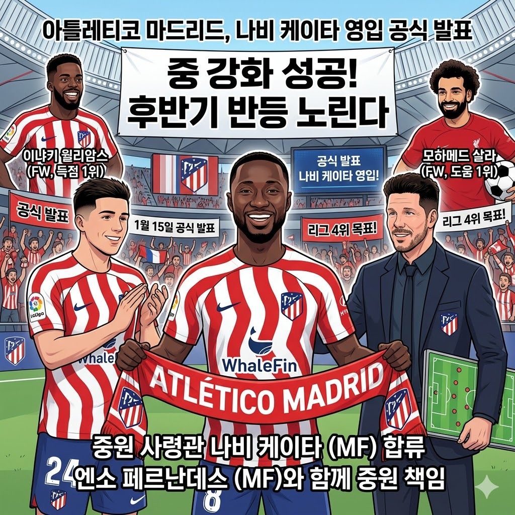 [피]케아웃! 아틀레티코, 케이타 영입으로 중원 폭격