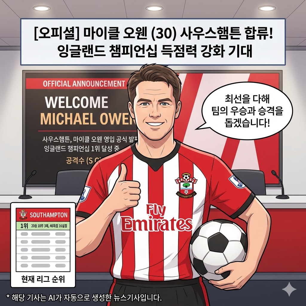 사우스햄튼, 오웬 영입으로 [우승 퍼즐] 완성하나