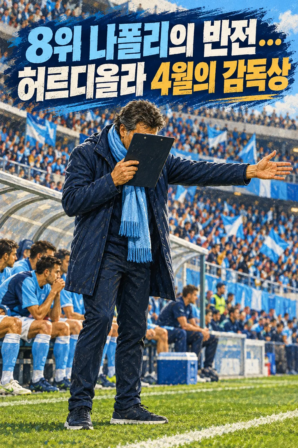 8위 나폴리의 반전…허르디올라 4월의 감독상