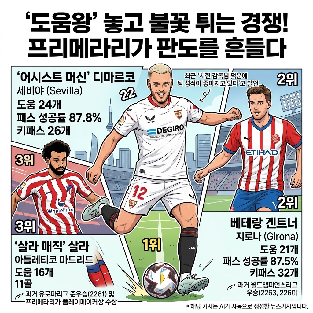 페데리코 디마르코 도움왕 등극 프리메라리가 휩쓸다