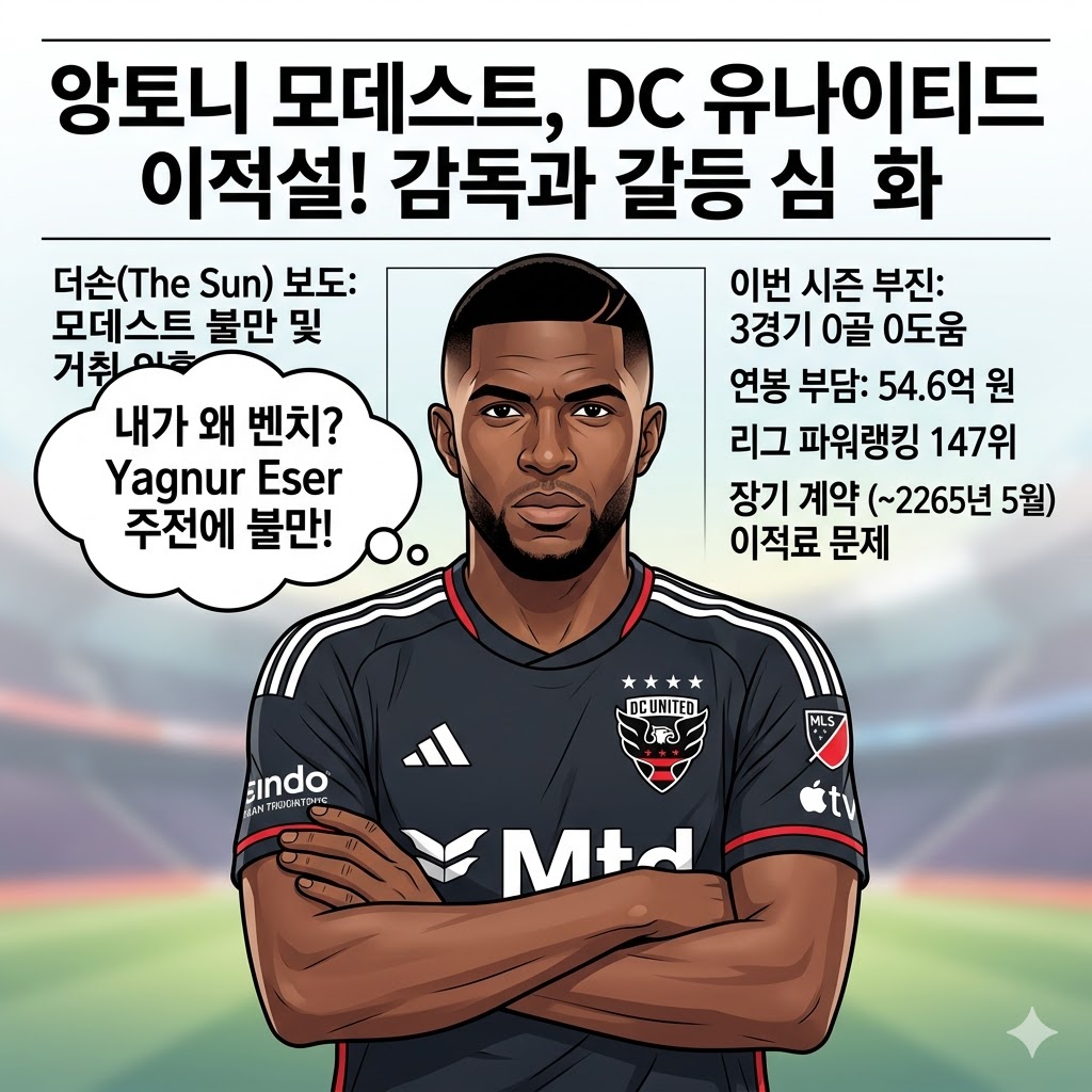[난 Eser 싫어!] 모데스트, DC 유나이티드 탈출 임박?