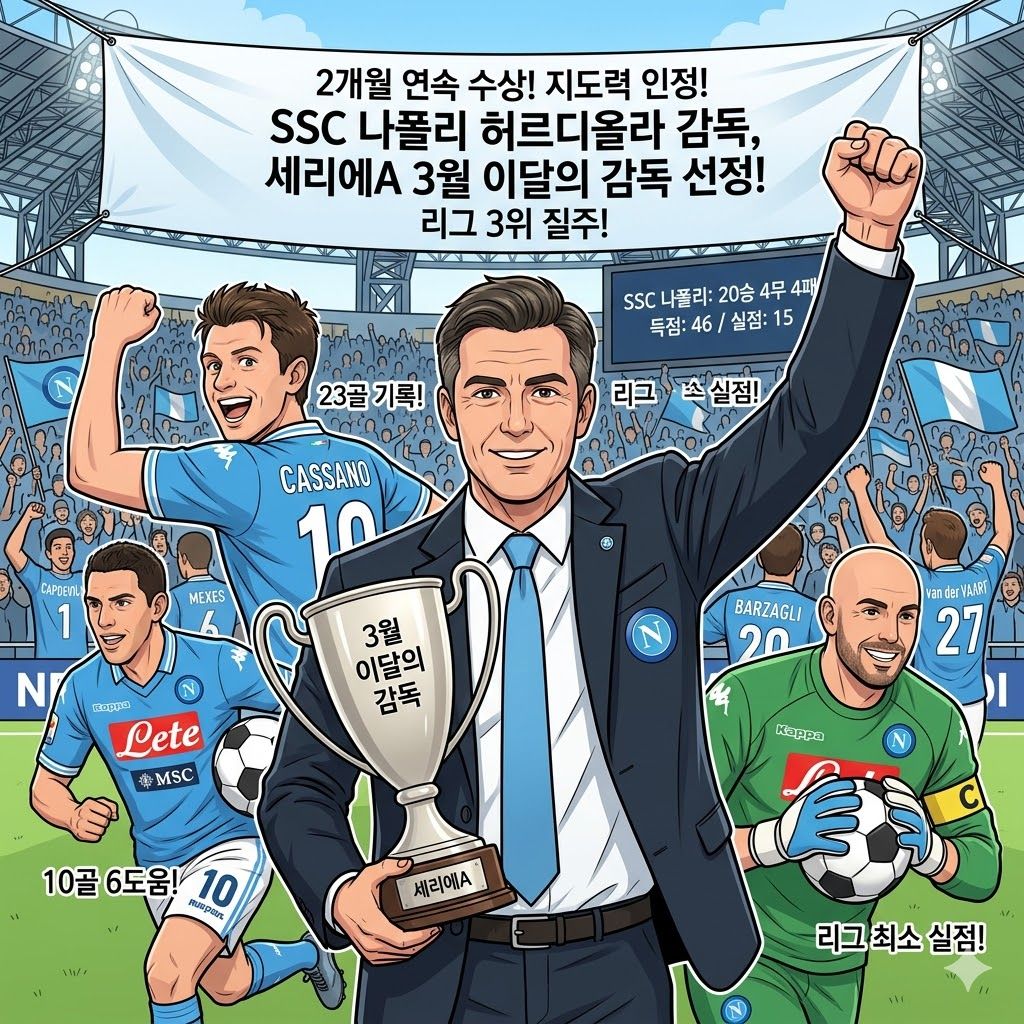 [2달 연속] 허르디올라, 나폴리 리그 질주!