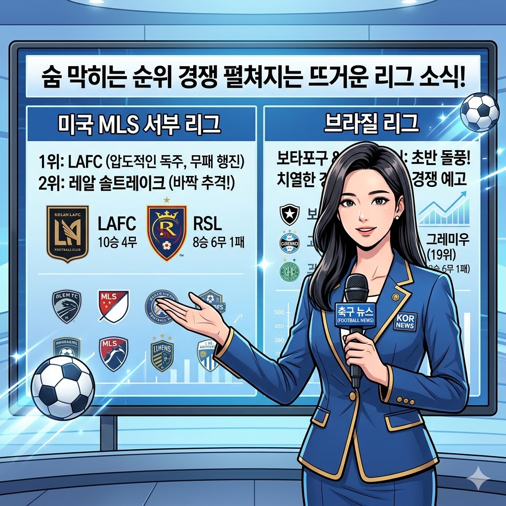 미국 MLS 서부 로스앤젤레스 FC 압도적 1위 질주브라
