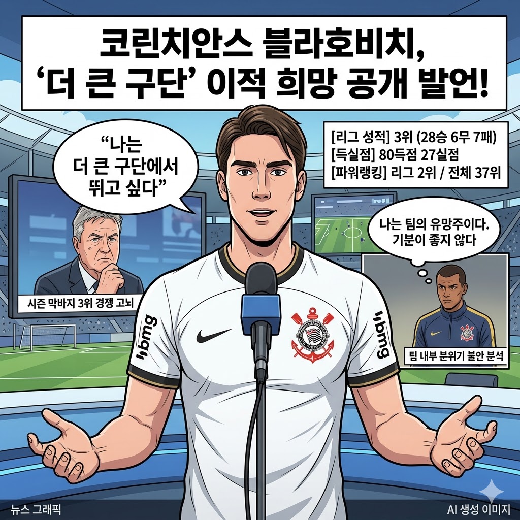 블라호비치 [더 큰 클럽 가겠다] 코린치안스 떠나나