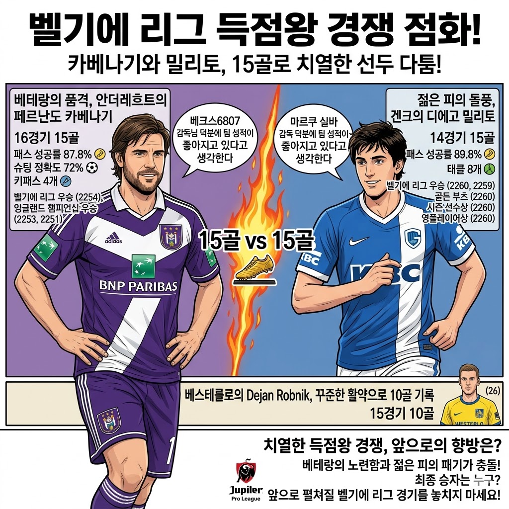 카베나기 밀리토 벨기에 리그 득점 공동 선두벨기에