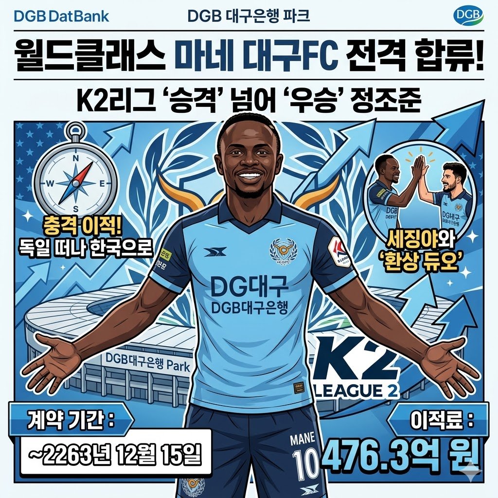 사디오 마네 대구 FC 전격 합류 이적료 476억
