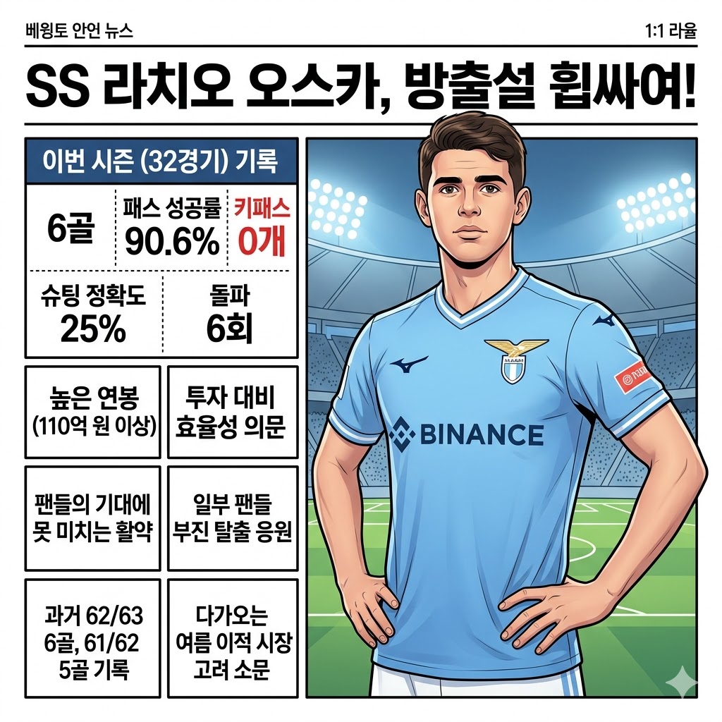 오스카, 110억 먹튀 논란? [라치오 방출설]