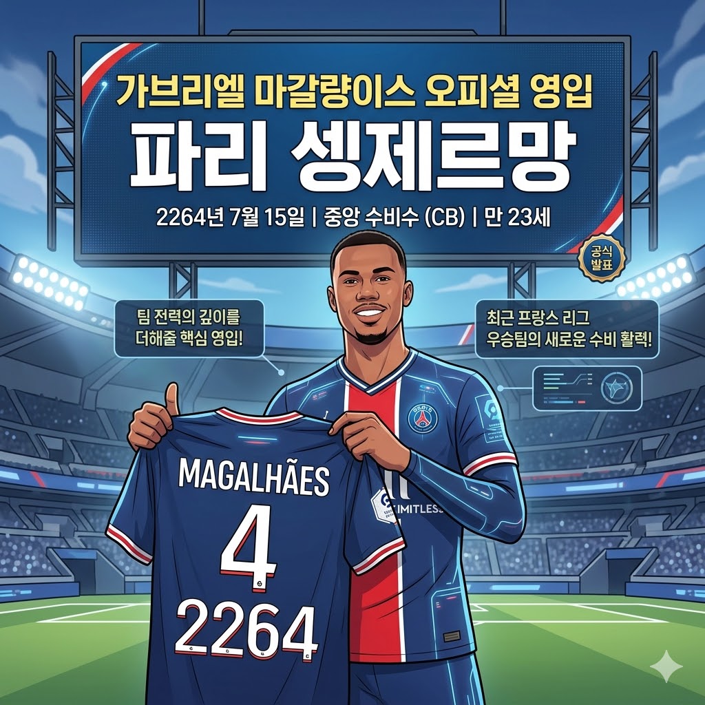 [챔피언] PSG, 마갈량이스로 [철벽 시대] 연다!