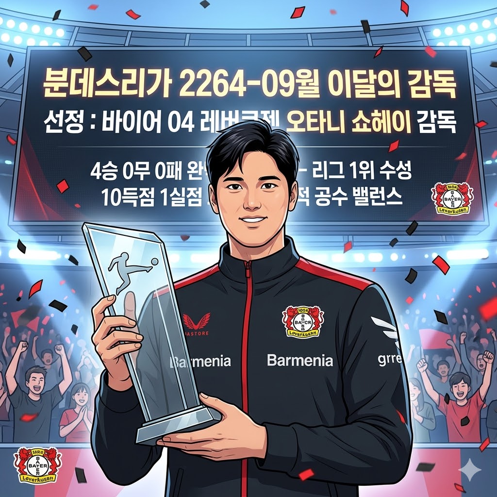 `오타니` 레버쿠젠 9월 전승, 압도적 비결 공개!