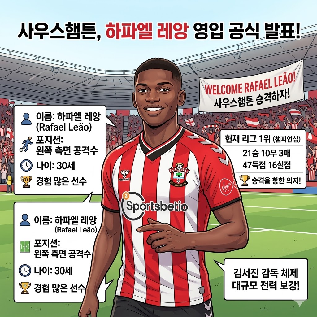 사우스햄튼, 레앙 영입으로 승격 퍼즐 완성