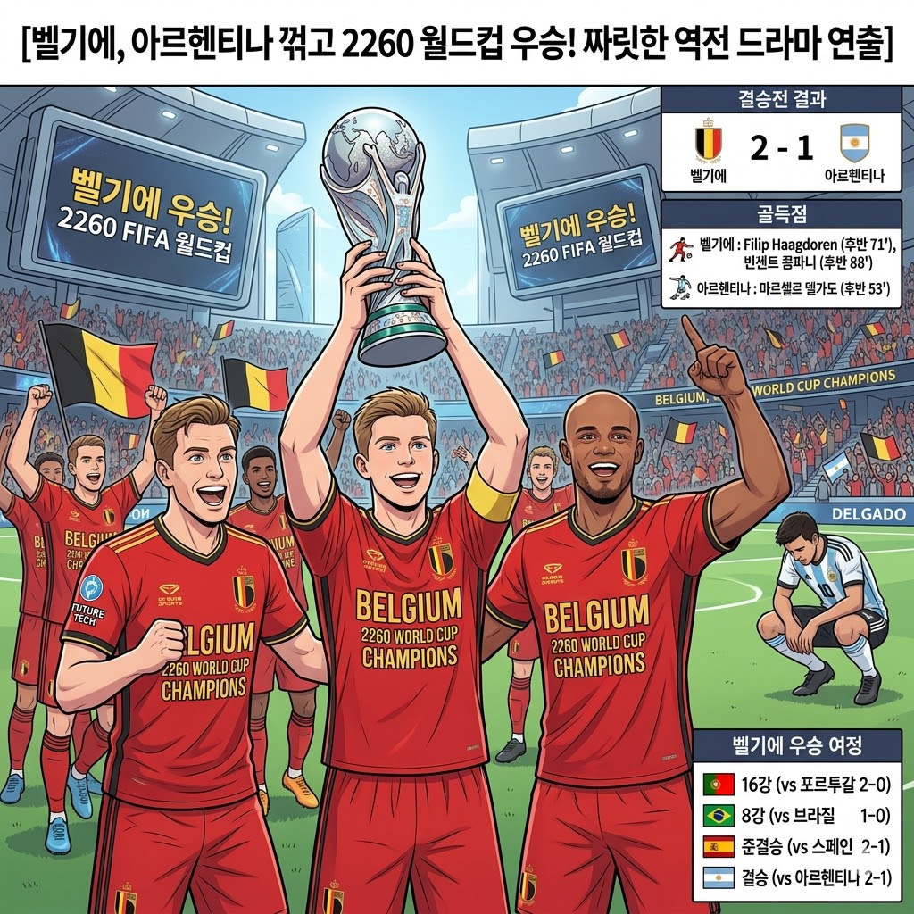 벨기에, 아르헨티나 꺾고 월드컵 우승 차지