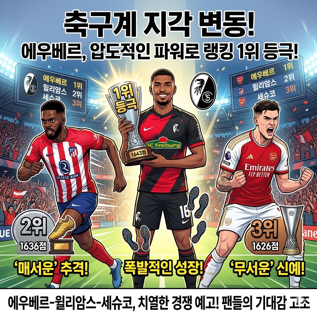에우베르 선수 파워랭킹 1위 등극이냐키 윌리암스 아