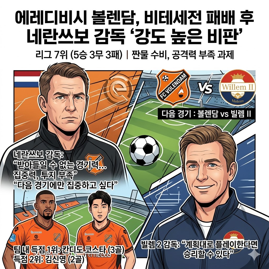 볼렌담 감독 격노 [받아들일 수 없는 경기]