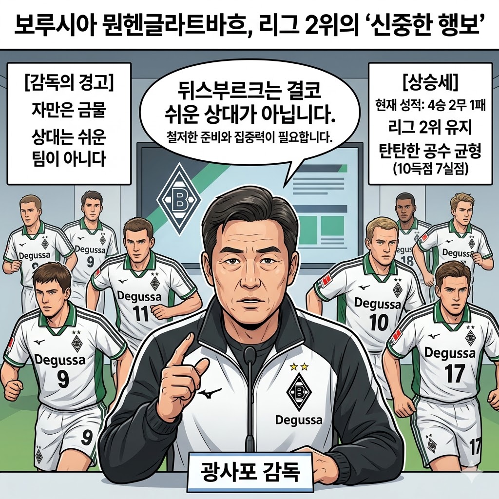 분데스 2위 묀헨, 광사포 ';방심은 없다!