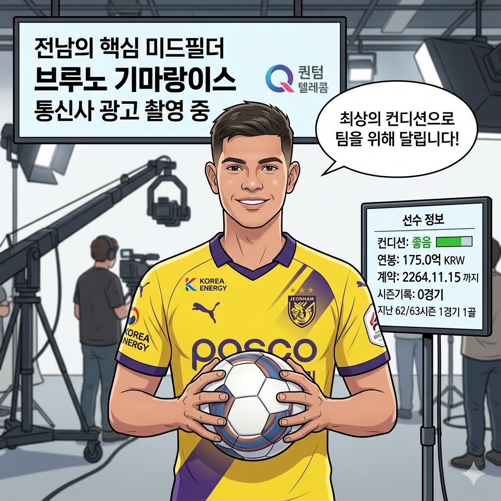 전남 브루노, 연봉 175억 찍고 통신사 CF 등장!