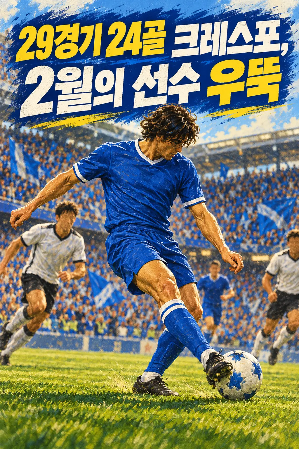 29경기 24골 크레스포, 2월의 선수 우뚝