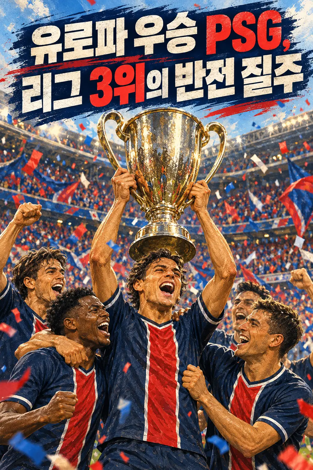 유로파 우승 PSG, 리그 3위의 반전 질주