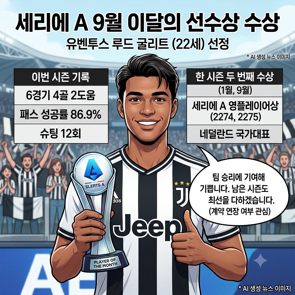 굴리트, 시즌 2회 [이달의 선수] 석권…세리에A 접수