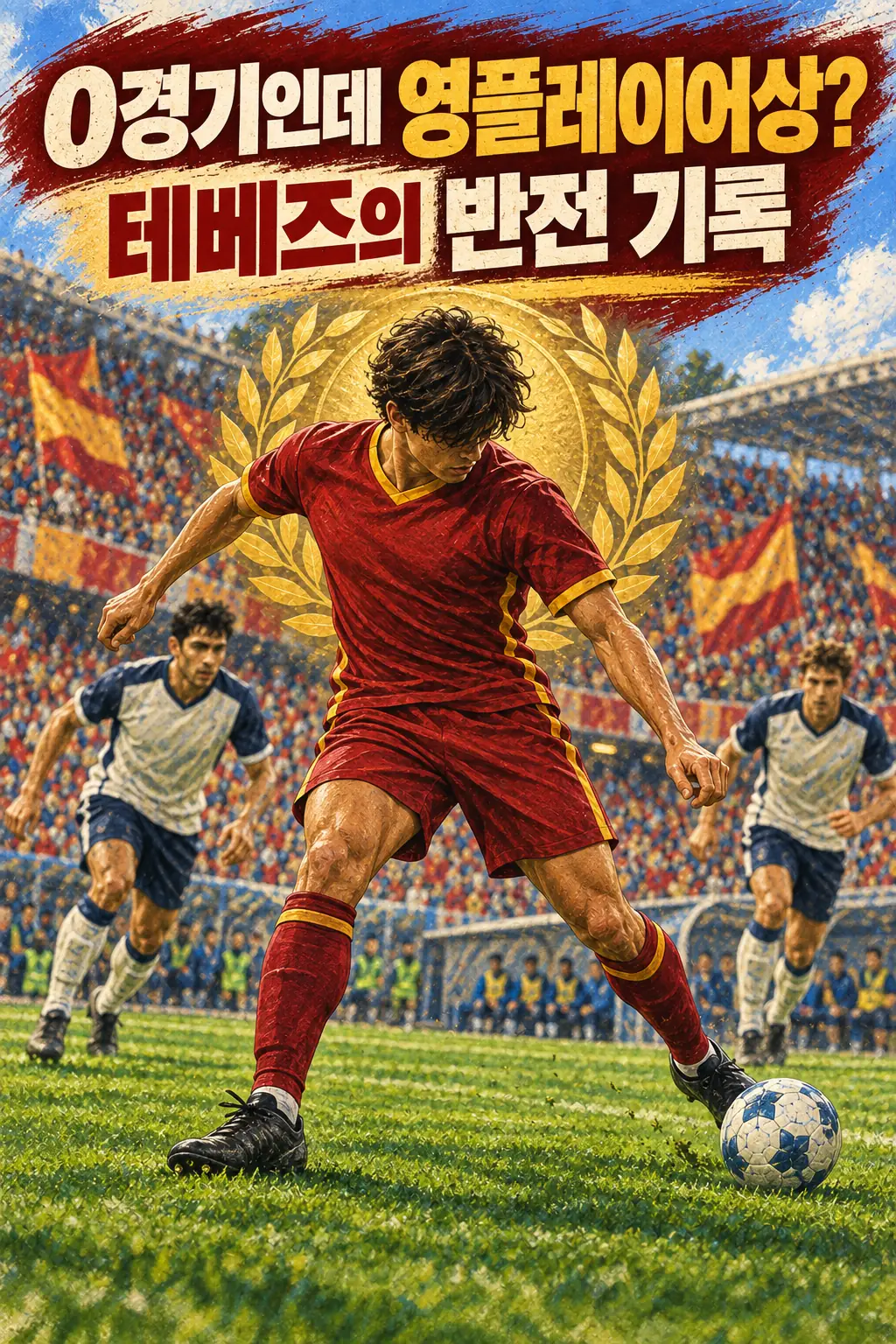0경기인데 영플레이어상? 테베즈의 반전 기록