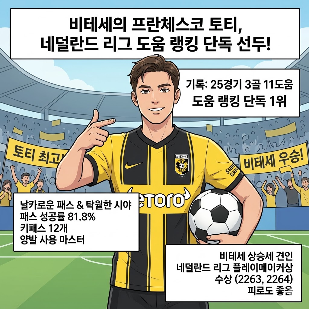 [토티] 11도움, 네덜란드 리그 ‘패스 마스터’ 등극!