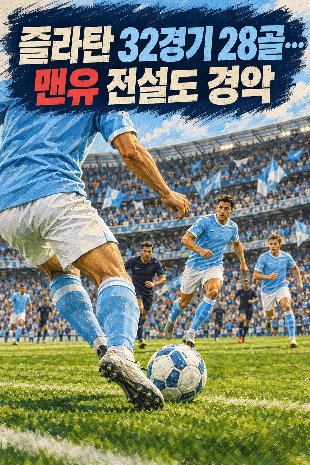 즐라탄 32경기 28골…맨유 전설도 경악