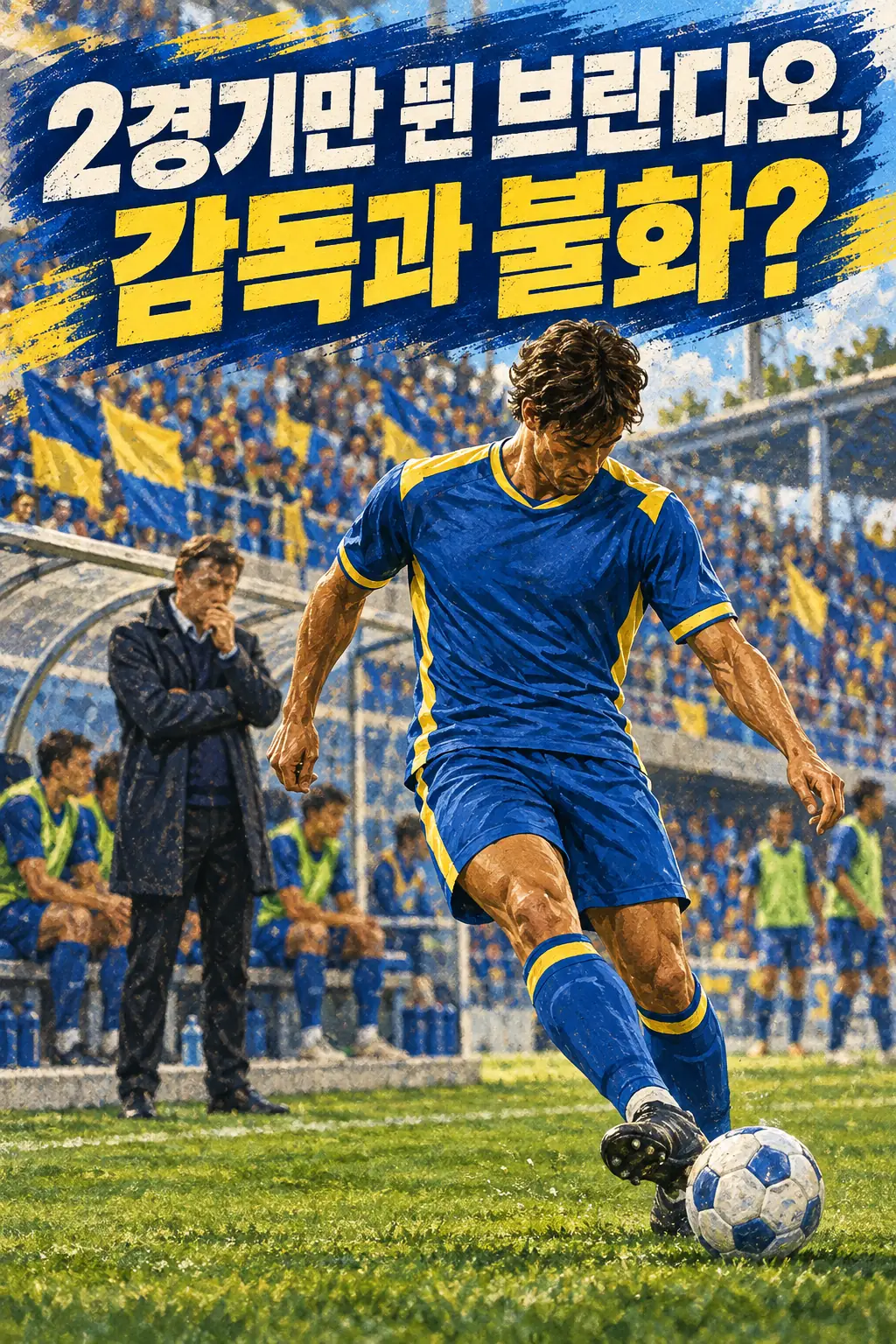 2경기만 뛴 브란다오, 감독과 불화?