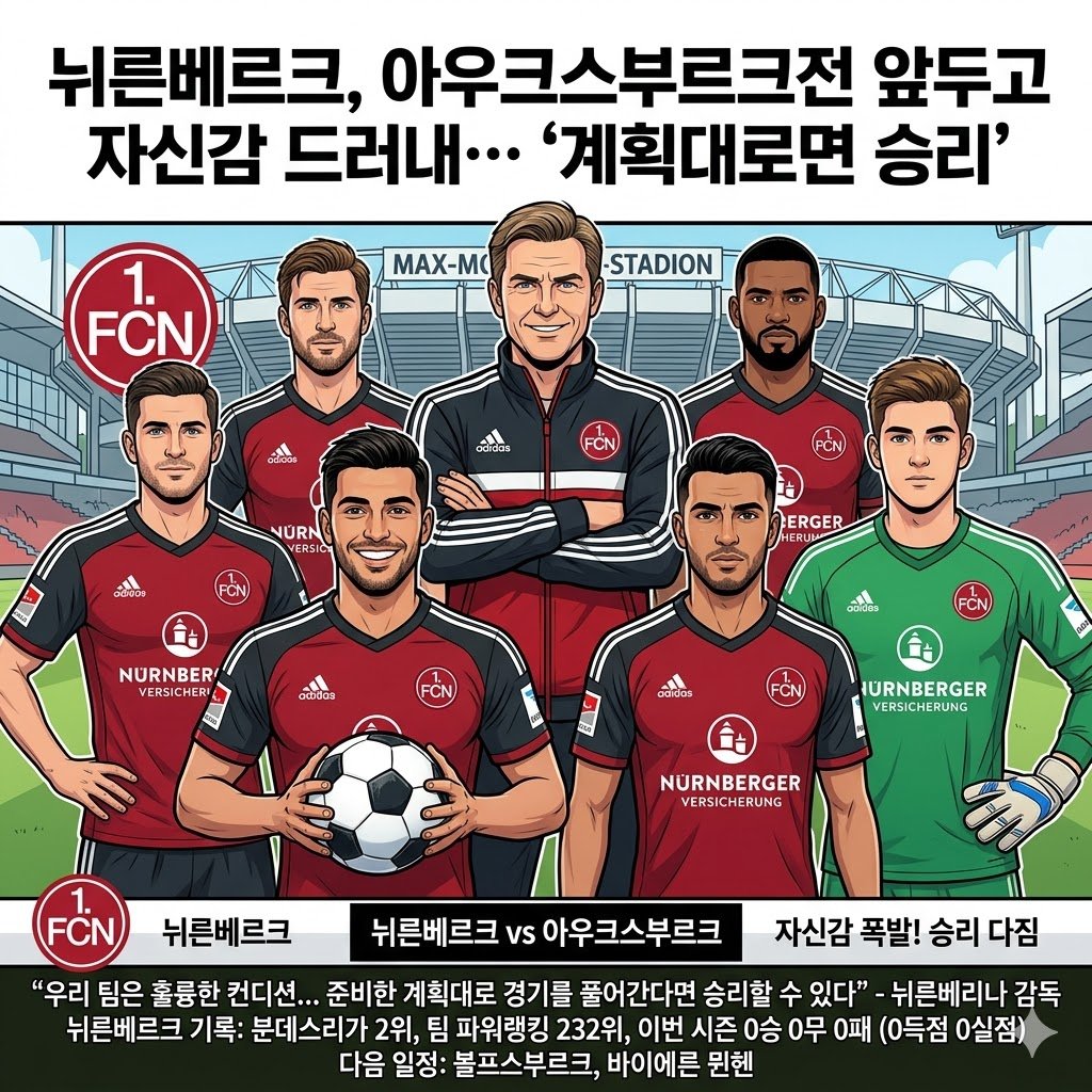 [뉘른베르크 감독] ";계획대로면 아우크스부르크 잡는