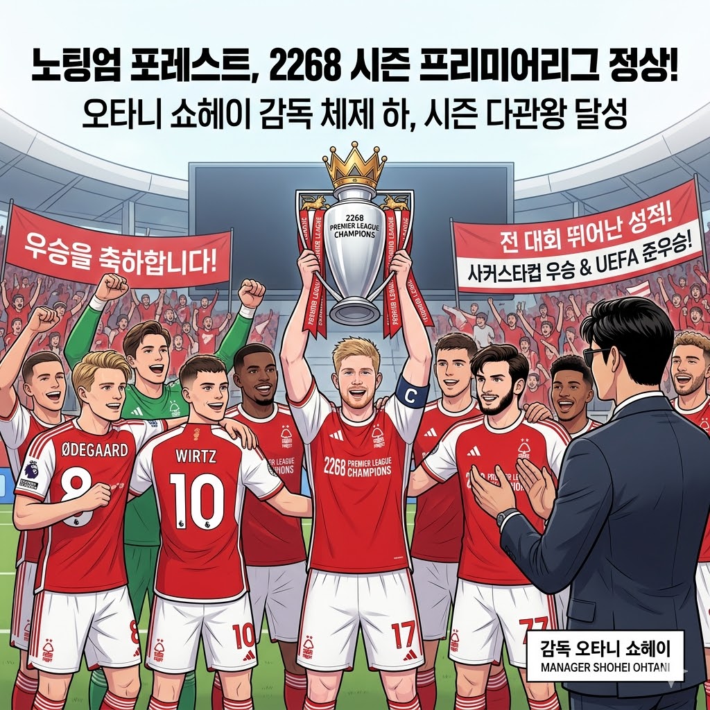 노팅엄 포레스트, 2268시즌 프리미어리그 정상 등극!