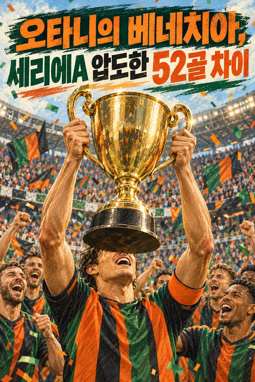 오타니의 베네치아, 세리에A 압도한 52골 차이