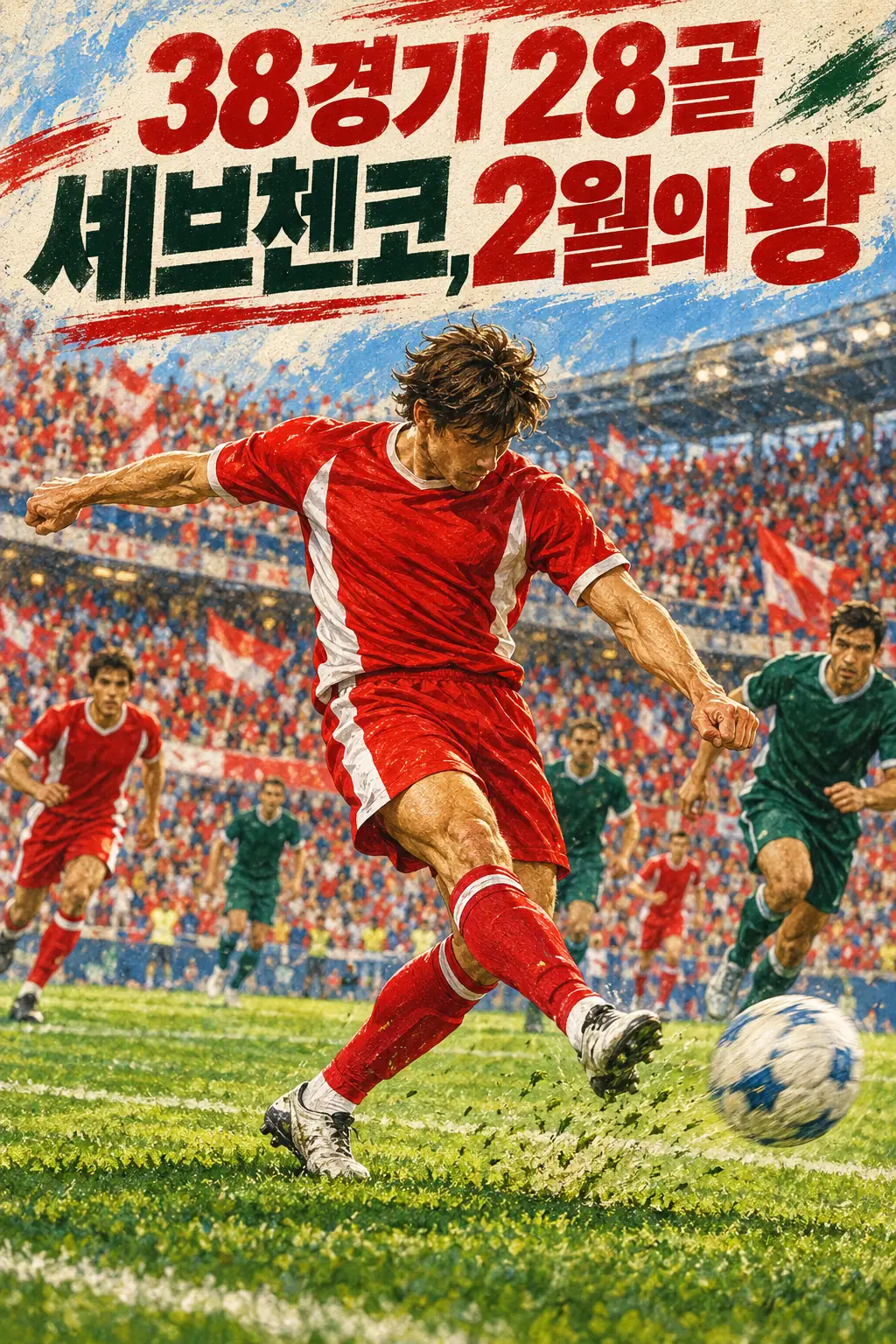 38경기 28골 셰브첸코, 2월의 왕