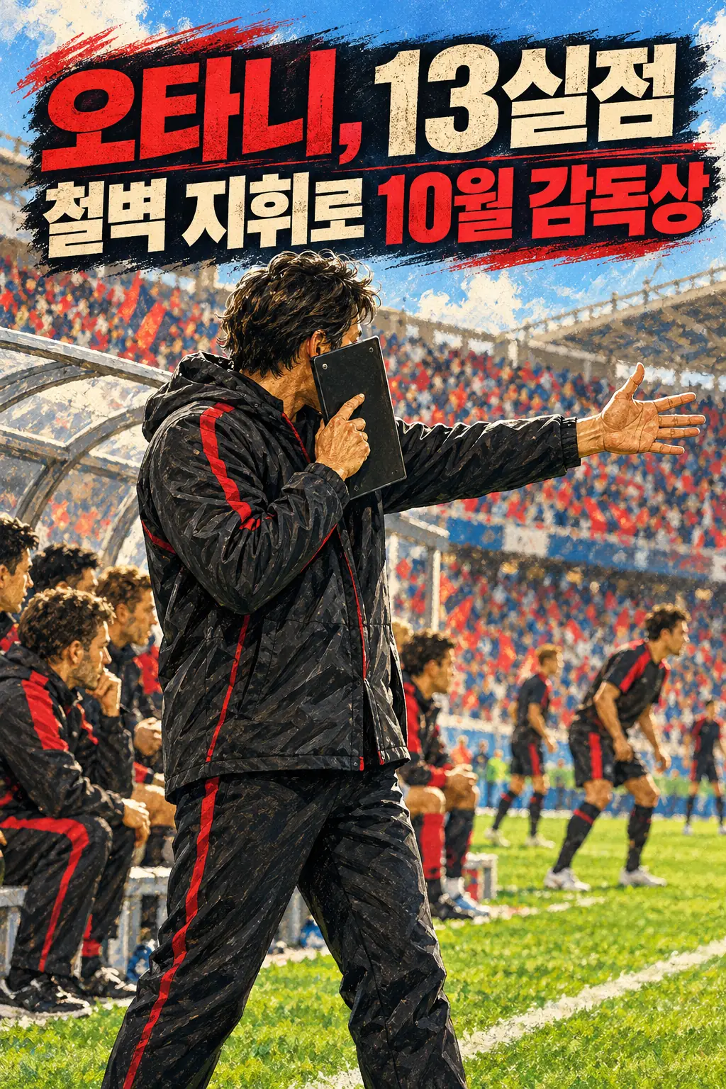 오타니, 13실점 철벽 지휘로 10월 감독상