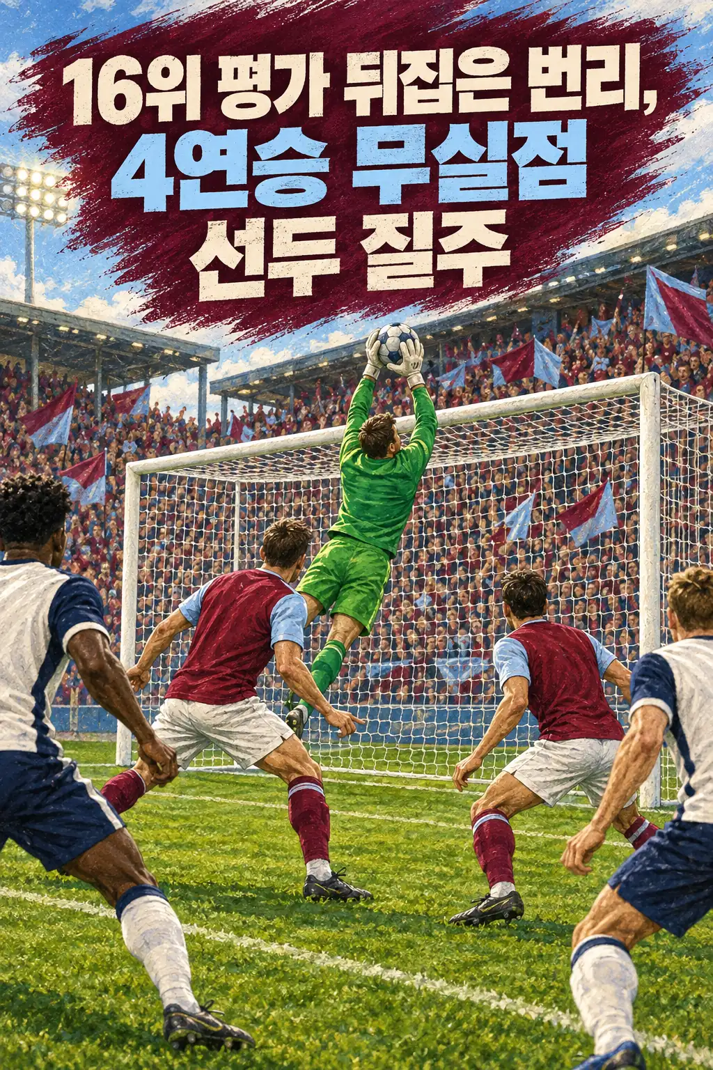 16위 평가 뒤집은 번리, 4연승 무실점 선두 질주