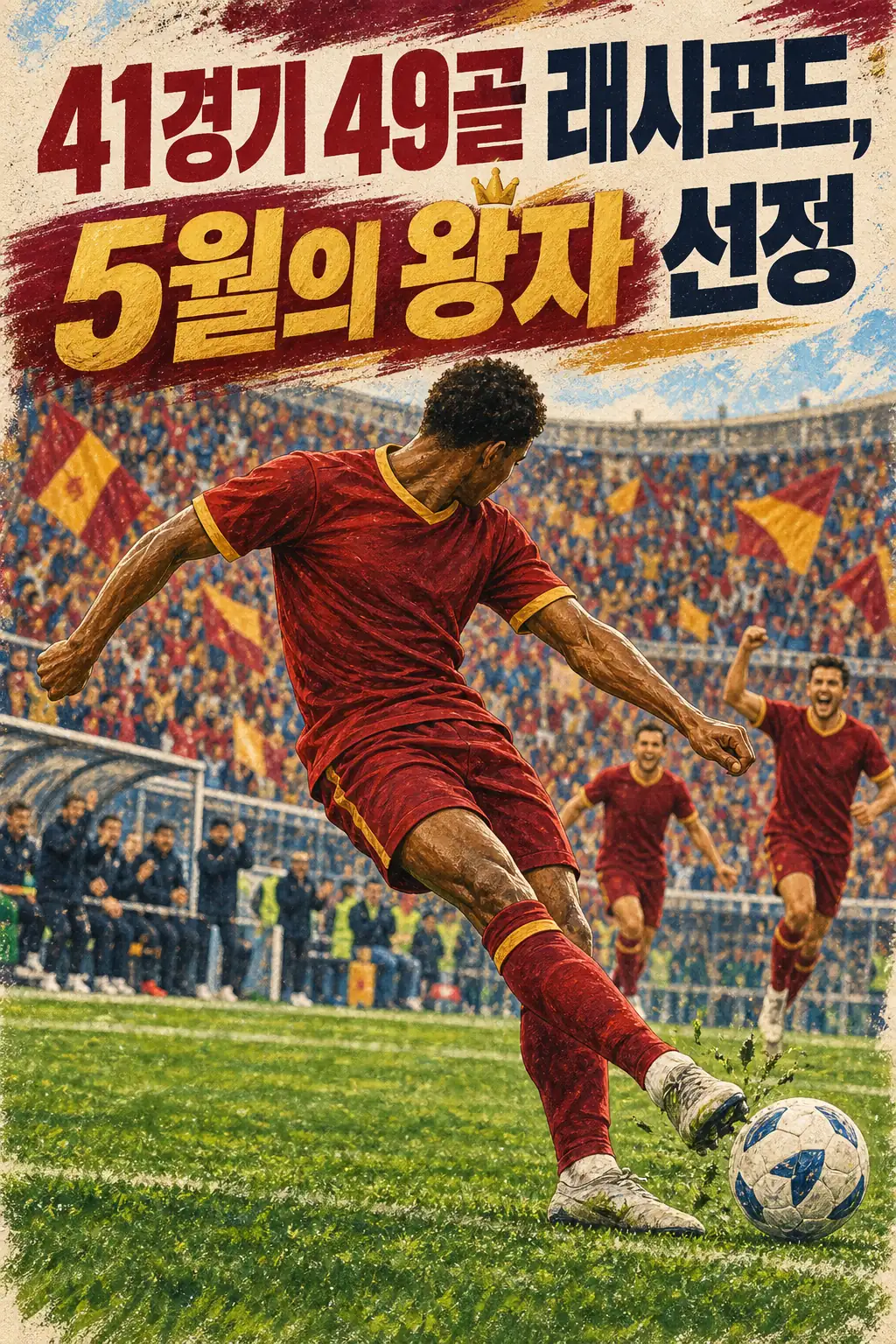 41경기 49골 래시포드, 5월의 왕자 선정