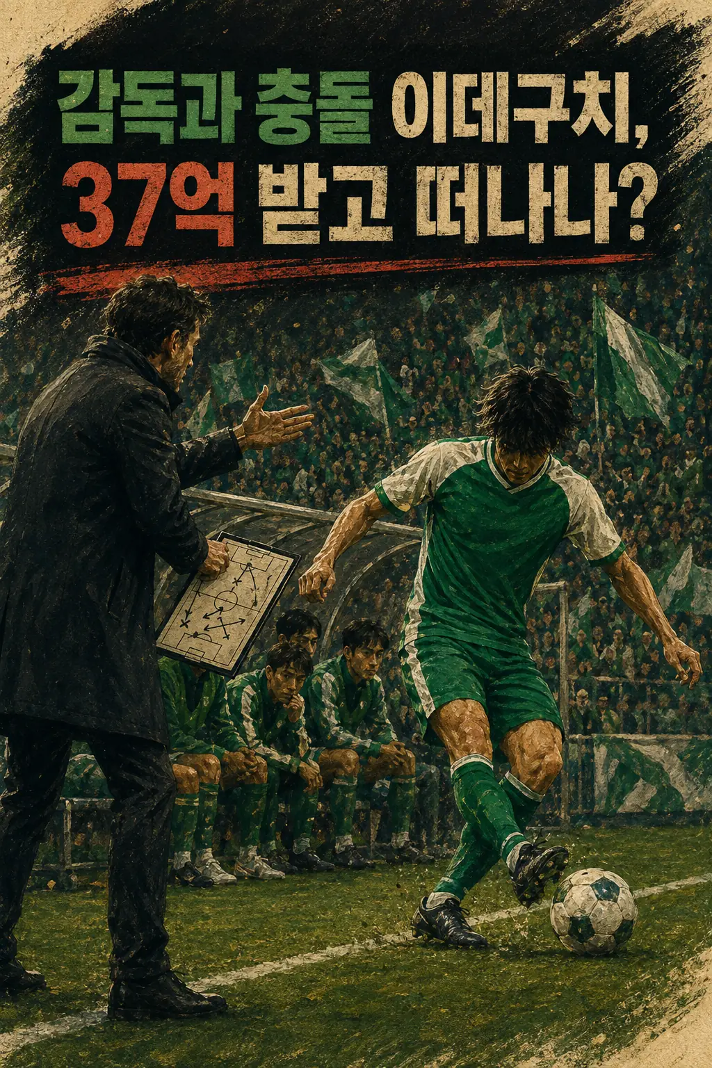감독과 충돌 이데구치, 37억 받고 떠나나?
