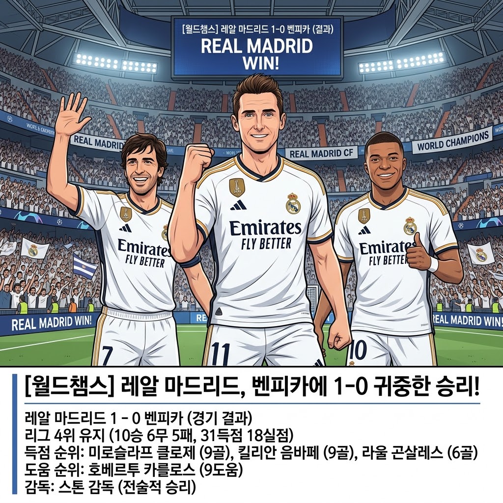 [월드챔스] 레알, 벤피카 격파! 클로제-음바페 ';원투