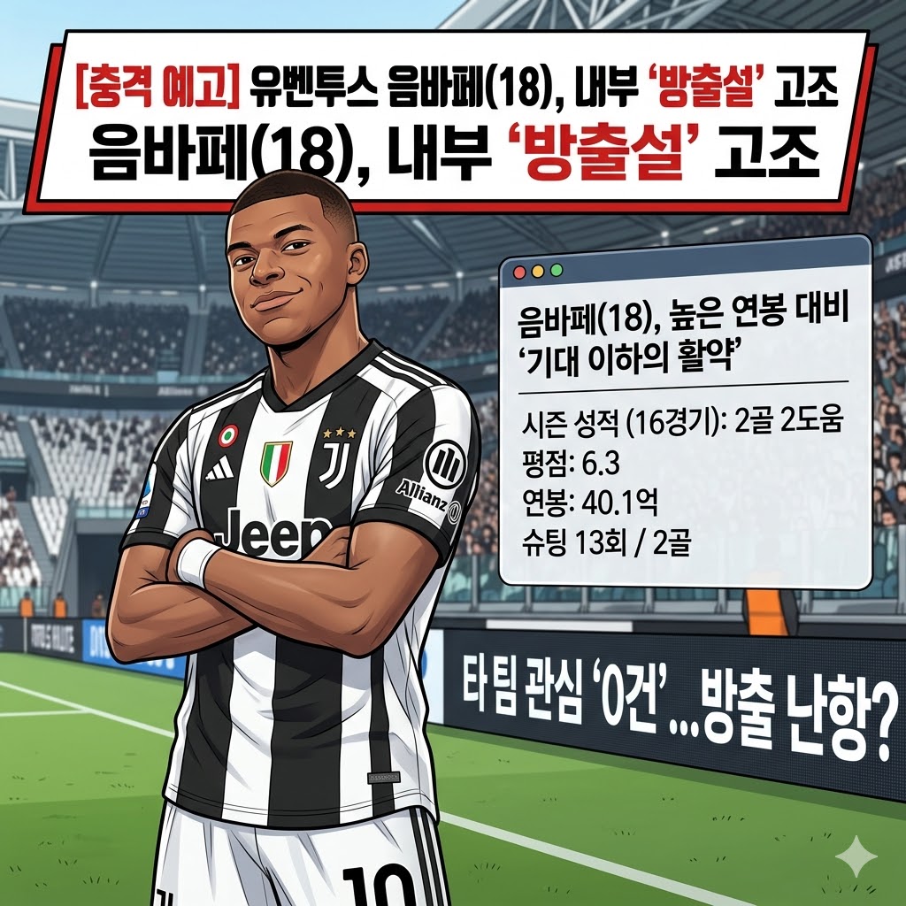 음바페, 40억 연봉값 못하는 남자…유벤투스 방출 수