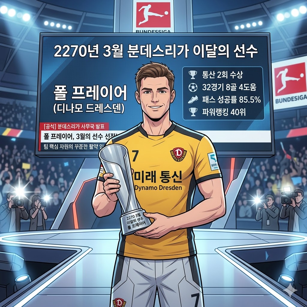 프레이어, 분데스리가 [이달의 선수] 2회 연속 수상