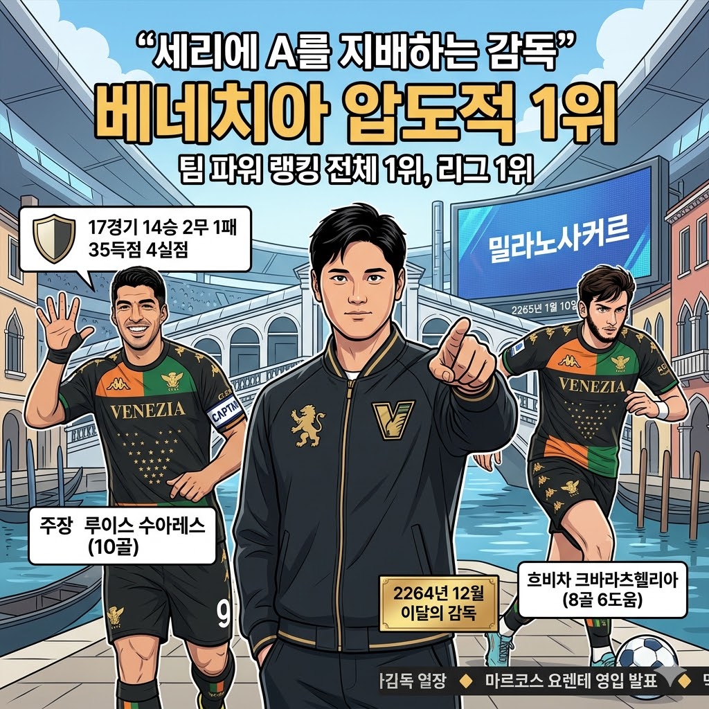 [충격] 오타니, 베네치아로 세리에A 제패!