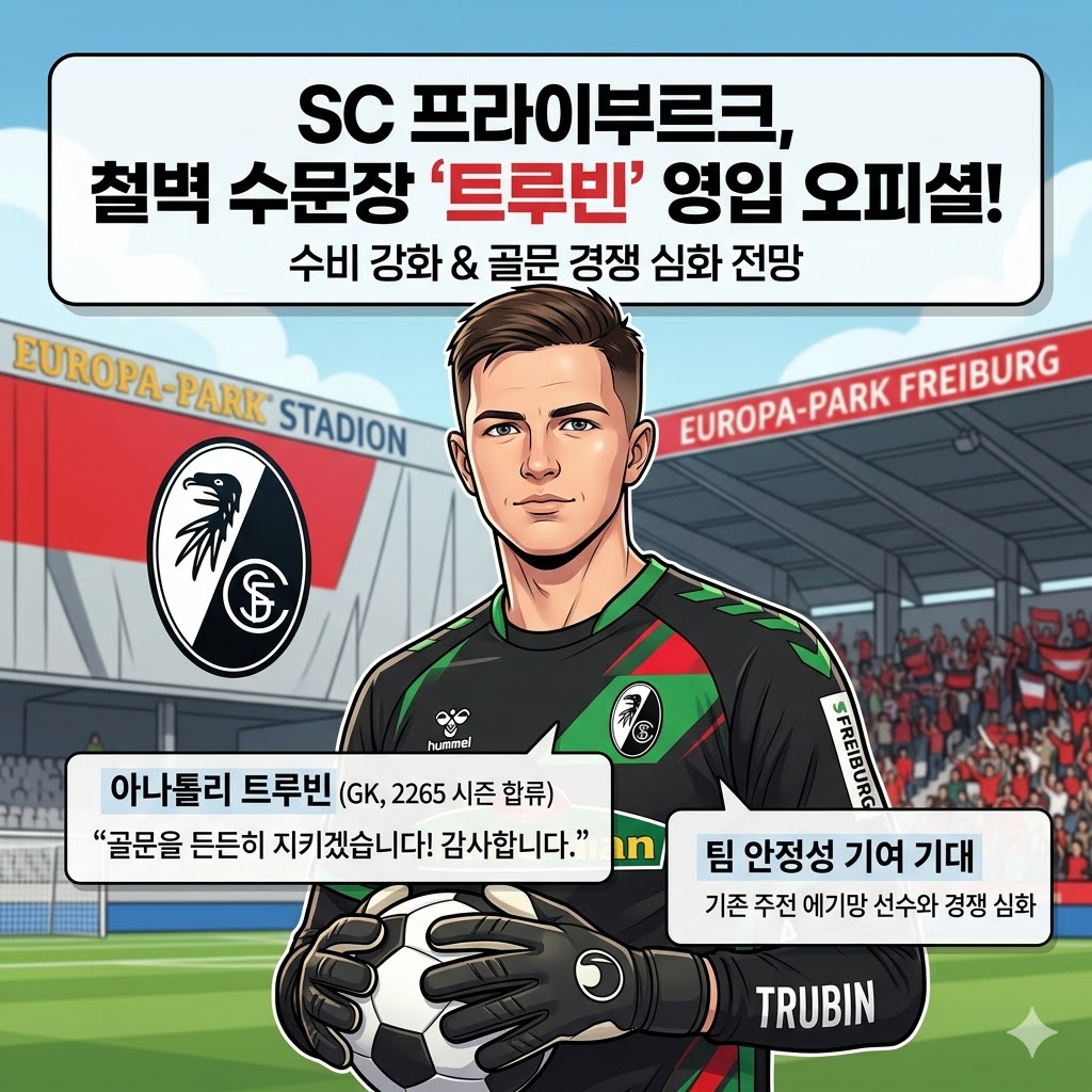 프라이부르크, `10도움` GK 트루빈 영입!