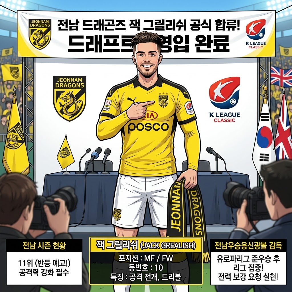 전남, [그릴리쉬] 깜짝 영입…반등 신호탄 쏜다