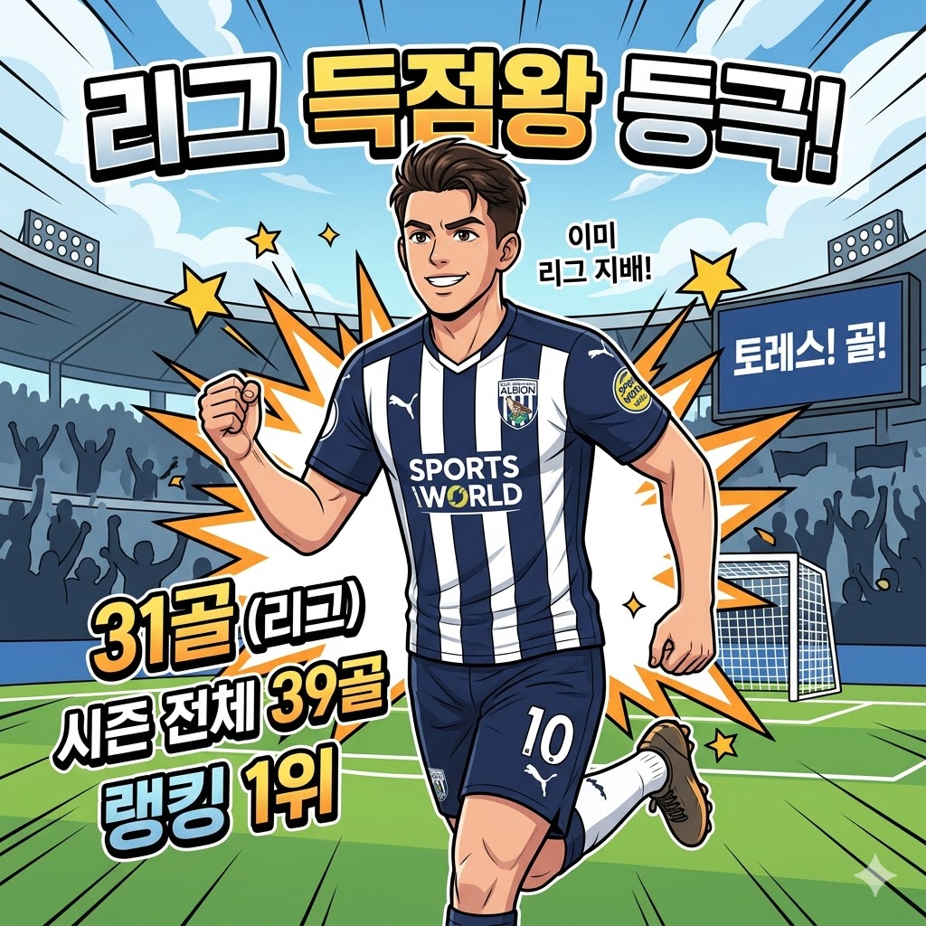 21세 토레스, 39골 폭격으로 리그를 집어삼키다