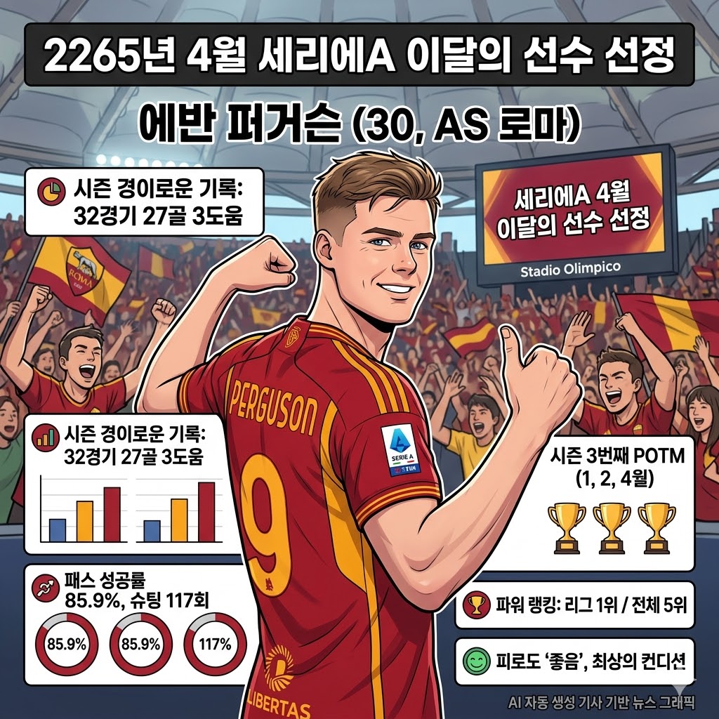 퍼거슨, 4월도 접수! 세리에A 3번째 이달의 선수